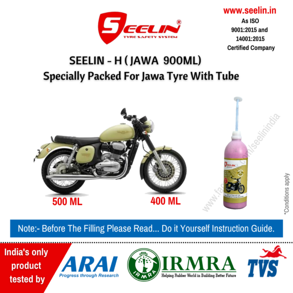 Seelin H(Jawa-900ml)Specially Packed for Jawa Tyre With Tube